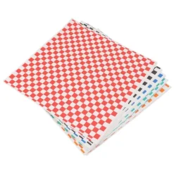 240 ark rutiga, torra, vaxade delikatesspapper, fettbeständiga matkorgsinlägg, delikatesspapper, vaxade pappersark för smörgåsar