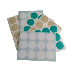 Tillbehör Till Matförvaring-5,5 cm etikett för marmelad, 48 st., mörkröd matt