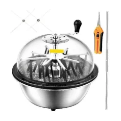 Salladsslungor-16"/40.6 cm manuell skålformad bladetrimmer med utbytbara högeffektiva blad, synlig skärning, lätt att använda, lätt att rengöra och förvara