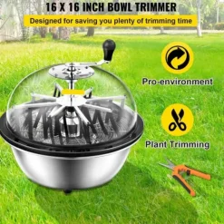Salladsslungor-16"/40.6 cm manuell skålformad bladetrimmer med utbytbara högeffektiva blad, synlig skärning, lätt att använda, lätt att rengöra och förvara