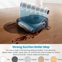 Dammsugartillbehör-17 Delars Tillbehörssats Kompatibel med Eufy RoboVac E28 Omni/E25 Omni - Huvudborstar, Sidoborstar, Dammpåsar