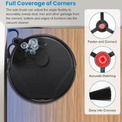 Dammsugartillbehör-17 Delars Tillbehörssats Kompatibel med Eufy RoboVac E28 Omni/E25 Omni - Huvudborstar, Sidoborstar, Dammpåsar