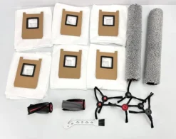 Dammsugartillbehör-17 Delars Tillbehörssats Kompatibel med Eufy RoboVac E28 Omni/E25 Omni - Huvudborstar, Sidoborstar, Dammpåsar