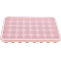 Isformar-40 galler silikon isbitsform form gör-det-själv ismaskin med avtagbart lock kökstillbehör orange