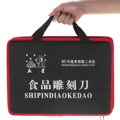 Köksutrustningsset-80 i 1 bärbar grönsaksmat Fruktgravör Kökssnideriverktygssats med påse