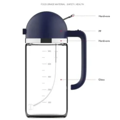 2 i 1 glasoljespruta olivolja dispenser Press typ dispenser för matlagning kök grill