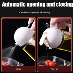2 i 1 glasoljespruta olivolja dispenser Press typ dispenser för matlagning kök grill