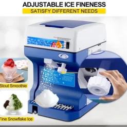 200 kg/h 300W kommersiell helautomatisk israkapparat med behållare, justerbar isfinhet, genomtänkta detaljer, lätt att använda