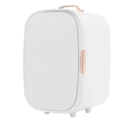 12 L mini sminkkyl, kosmetikkyl med kyl- och värmefunktion, för hem och bil, elfenbensfärgad