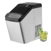 Ismaskiner-33 lbs/dag 130W bärbar elektrisk ismaskin med isskopa/iskorg, justerbar isbitsstorlek, bra isoleringsteknik, självrengörande, lågt ljud