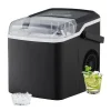 26 lbs/dag 105W bärbar ismaskin, justerbar isbitsstorlek, avancerad isoleringsteknik, högkvalitativ kompressor, självrengörande