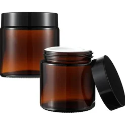 120 ml brun glasburk 58/R3 + lock 4 färger att välja mellan!