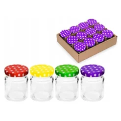 Honungsburkar-90 ml glasburk med lock, 12 st. | TR-056