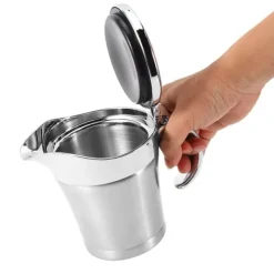 750 ml Gravy Boat 304 rostfri såskanna dubbelväggig biffsåsgryta med lock