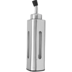 220 ml oljedispenserflaska rostfritt stål oljeflaska såsbehållare för olivolja vinäger sojasås rektangel