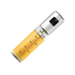 100 ml oljesprayflaska i galvaniserat silver med skala för airfryer Model 1