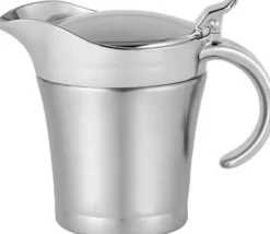 750 ml såsskål i rostfritt stål med lock, dubbelväggig isolerad såsskål med lock