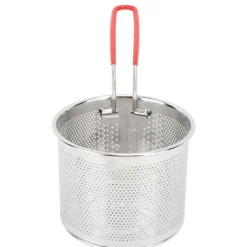 Durkslag & Silar-304 pommes friteskorg i rostfritt stål Multifunktionell högtemperaturbeständig rund friteringskorg nätpotatisredskap 14 cm / 5.51in