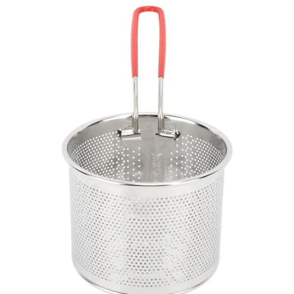 Durkslag & Silar-304 pommes friteskorg i rostfritt stål Multifunktionell högtemperaturbeständig rund friteringskorg nätpotatisredskap 14 cm / 5.51in