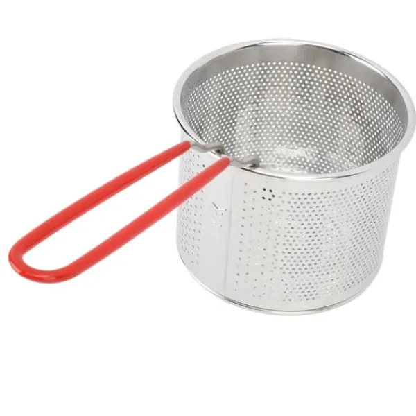 Durkslag & Silar-304 pommes friteskorg i rostfritt stål Multifunktionell högtemperaturbeständig rund friteringskorg nätpotatisredskap 14 cm / 5.51in