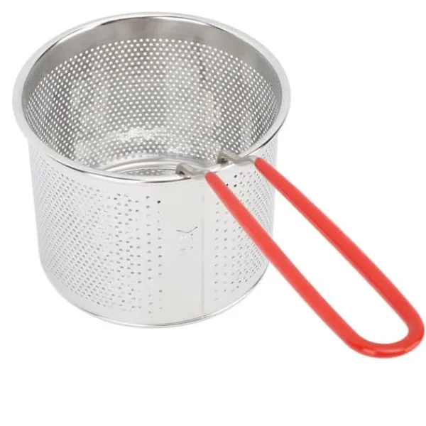 Durkslag & Silar-304 pommes friteskorg i rostfritt stål Multifunktionell högtemperaturbeständig rund friteringskorg nätpotatisredskap 14 cm / 5.51in