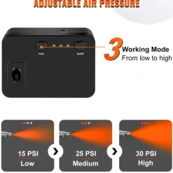 0-30 psi dubbelverkande airbrush kit för snacks/tårtdekorering, 3 lägen, bekväm automatisk start/stopp, effektiv olje- och vattenfiltrering