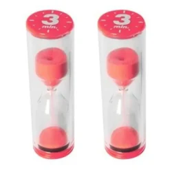 Äggklockor-2 röda timglas 3 minuter