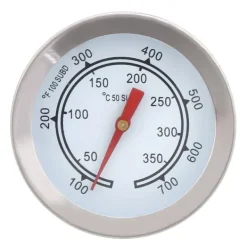 100~700℉ Rostfritt stål BBQ-termometer Temperaturmätare Analog urtavla Dubbel skala