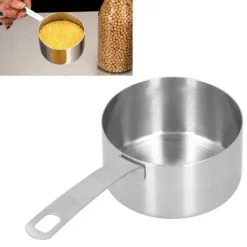 Mått & Måttskedar-304 rostfritt stål måttkopp kök bakning måttsked med skala matlagningstillbehör 1/2cup