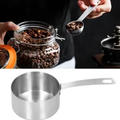 Mått & Måttskedar-304 rostfritt stål måttkopp kök bakning måttsked med skala matlagningstillbehör 1/2cup