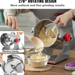 25000 RPM 40-200 mesh 700 g kapacitet multifunktionell elektrisk spannmålskvarn av svängtyp, säker design