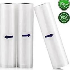3 rullar präglad vakuumpåse 28*500 CM BPA gratis matförvaring för vakuumförseglare