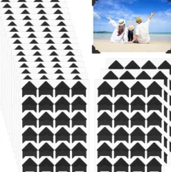 Förvaring Av Fotografier-240 självhäftande fotohörn, syrafria fotohörn, fotohörn för klippböcker, gör-det-själv-klippböcker, fotoalbum, minnesböcker, dagböcker (svart)