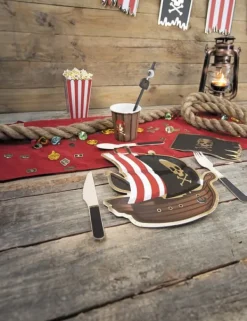 Matbestick-8 Små svarta trägafflar 15 cm. Size-Standard