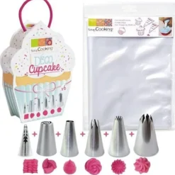Spritspåsar-6 spritspåsar och 6 engångsspritspåsar för cupcakes
