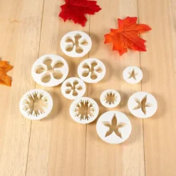 46 st Blomma Fondant Kaka Sockerpyssel Dekoreringskit Utstickare Verktyg Form Set