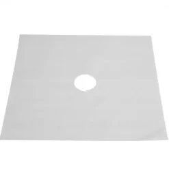 Gasbrännare-4 st. brännarskydd för gasspis, non-stick oljeskyddsmatta, köksredskap (silver)