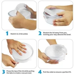 Skållock-6 st Couvercle alimentaire extensible en silicone Couvercle Conservation des aliments Réutilisable