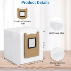 Dammsugartillbehör-14 st Dammpåsar Set Kompatibelt med Eufy RoboVac E28 Omni/E25 Omni Robotdammsugare, Effektiv Filtrering