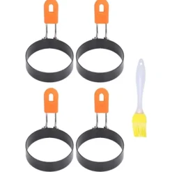 4 st äggformar Enkel urformning Bra värmeisolering Säker ofarlig cirkel äggkokare med borste