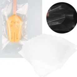 Matförvaringspåsar-100 st. glasspåsar genomskinliga rektangulära godis- och chokladpåsar för hemmabröllop utomhus 10x16 cm