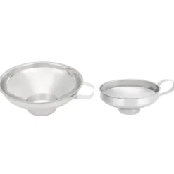 2 st hushålls rostfritt stål bred mun konserveringstratt kopp hopprar kökstillbehör