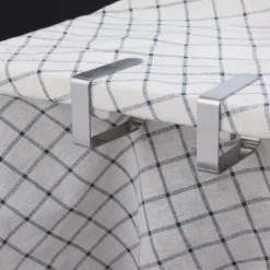 4 st hushållsduk i rostfritt stål halkfria klämmor dukklämma