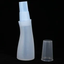 2 st hushållsgrill silikonolja flaska med borste kök bakning grillverktyg blå