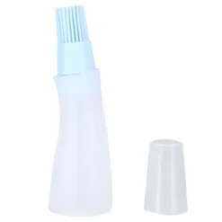 2 st hushållsgrill silikonolja flaska med borste kök bakning grillverktyg blå