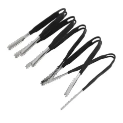 Kökstänger-5 st Kökstång i rostfritt stål Non Stick Matlagning Grillning Mattång Anti-Slip Grip Mini Tång 15cm / 5.9in