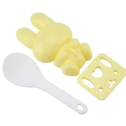 3 st livsmedelsgodkänd PP tecknad kaninmodell sushirisform gör-det-själv-hantverk onigiri-verktyg (gul)