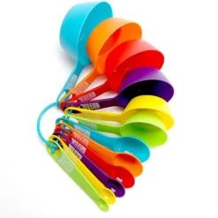 12 st matskedar mätkopp set plast PP graderad måttsked för konditori kök bakverktyg