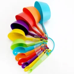 12 st matskedar mätkopp set plast PP graderad måttsked för konditori kök bakverktyg