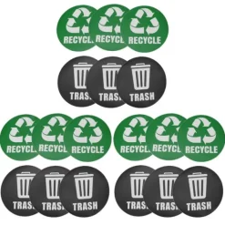 Tillbehör Till Avfallshantering-18 st miljöetiketter återvinn skräp dekaler självhäftande vattentät papperskorgdekor